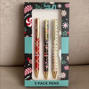 NIB Lug Scribble 3-Pack Pens: Holiday Treat